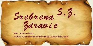Srebrena Zdravić vizit kartica